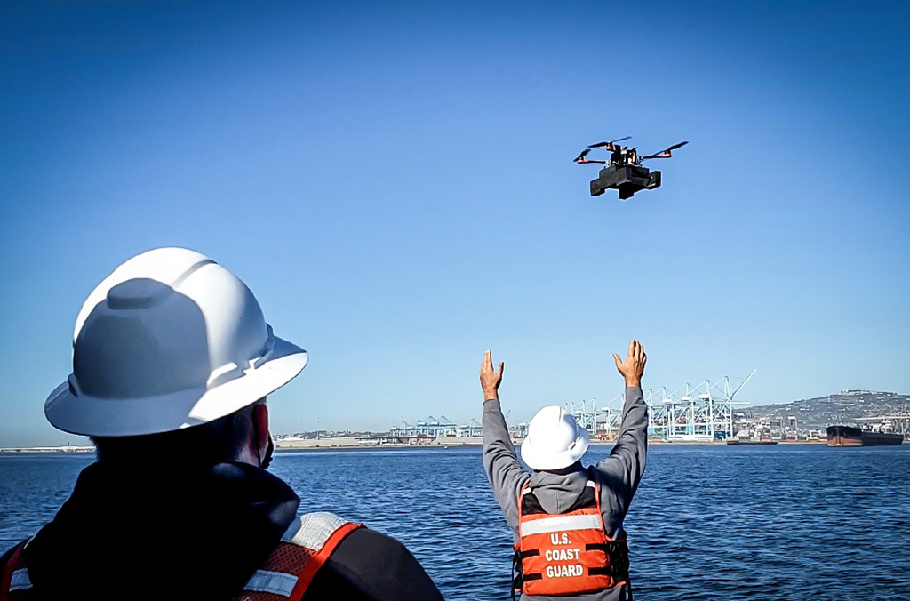 The US Coast Guard used drones as part of their surveillance efforts.